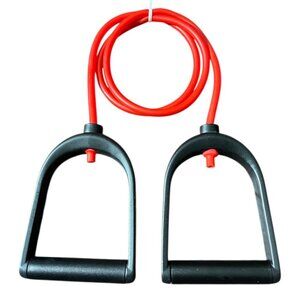 Beachbody Resistance Band With Handles & Exercise Instructions - Red & Black